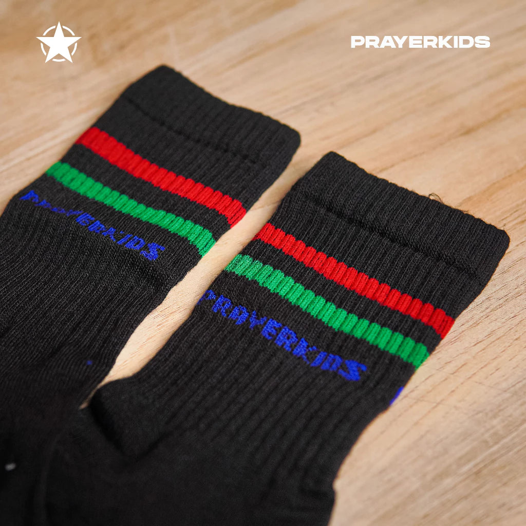 Kaos Kaki Black Motif 2 Garis