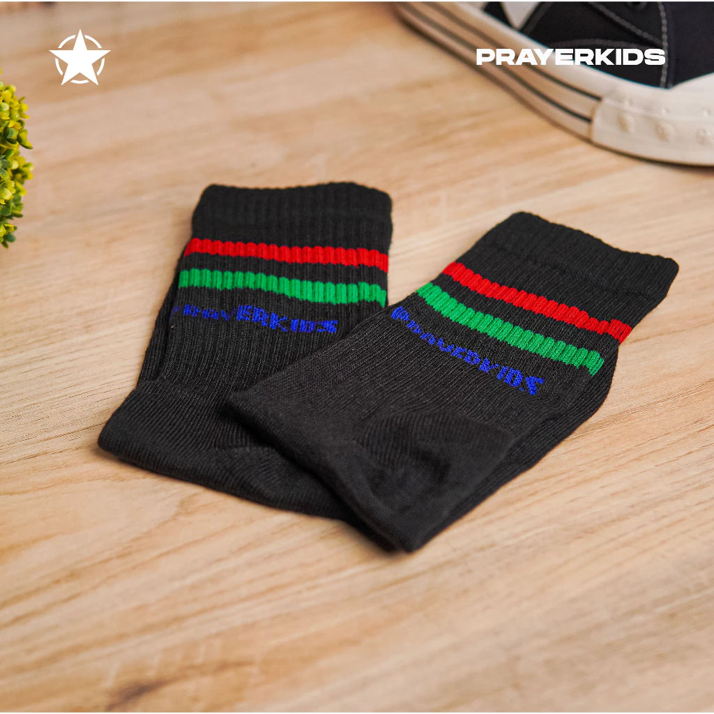 Kaos Kaki Black Motif 2 Garis