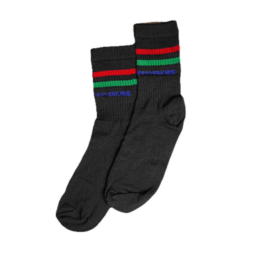 Kaos Kaki Black Motif 2 Garis