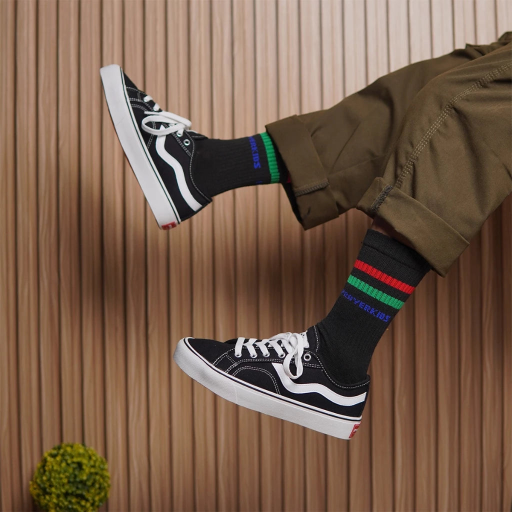 Kaos Kaki Black Motif 2 Garis